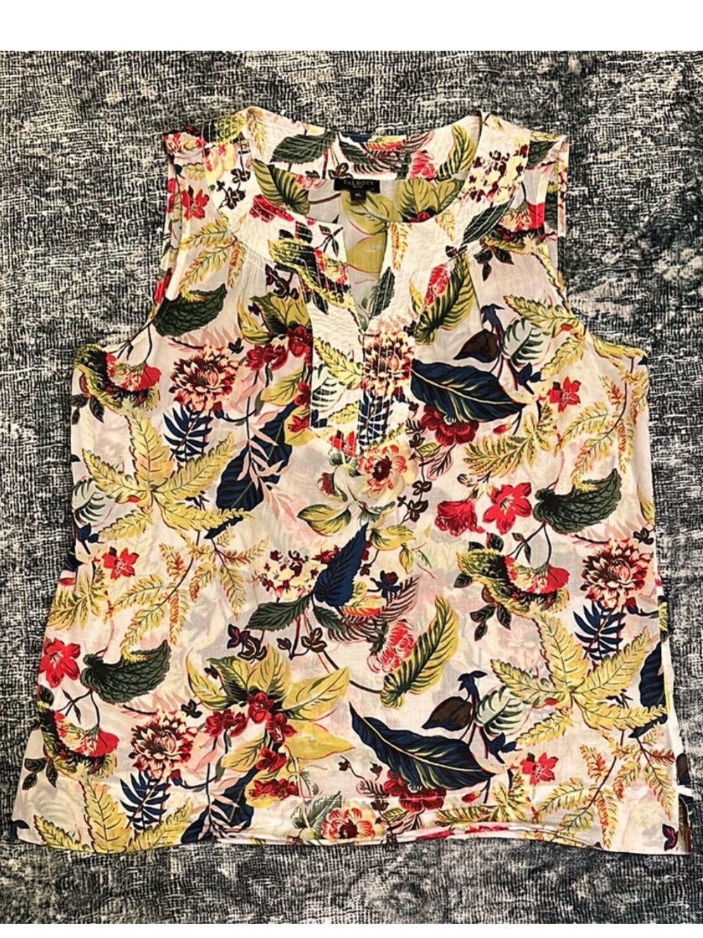 Talbots Cotton Tropical Sleeveless Top MP